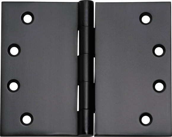 Hinge Broad Butt Matt Black H100xW125xT4mm