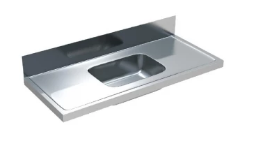 MERCER CLASSICLINE STAINLESS STEEL 500 SERIES C2-500 CABINET MOUNT BENCH WITH OVERFLOW