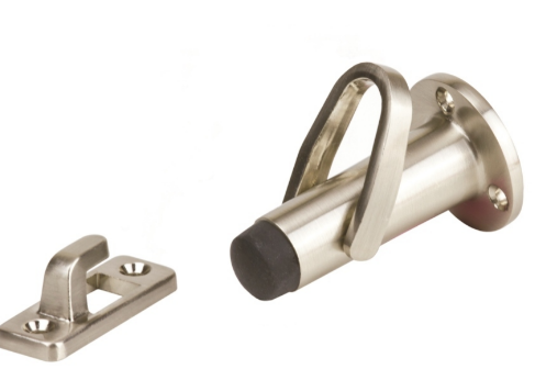 Jaeco Wall Mounted Hook Back Door Stop Satin Nickel
