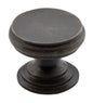 Cupboard Knob Flat Antique Brass D25xP20mm
