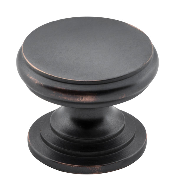 Cupboard Knob Flat Antique Copper D25xP20mm