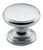 Cupboard Knob Flat Chrome Plated D25xP20mm