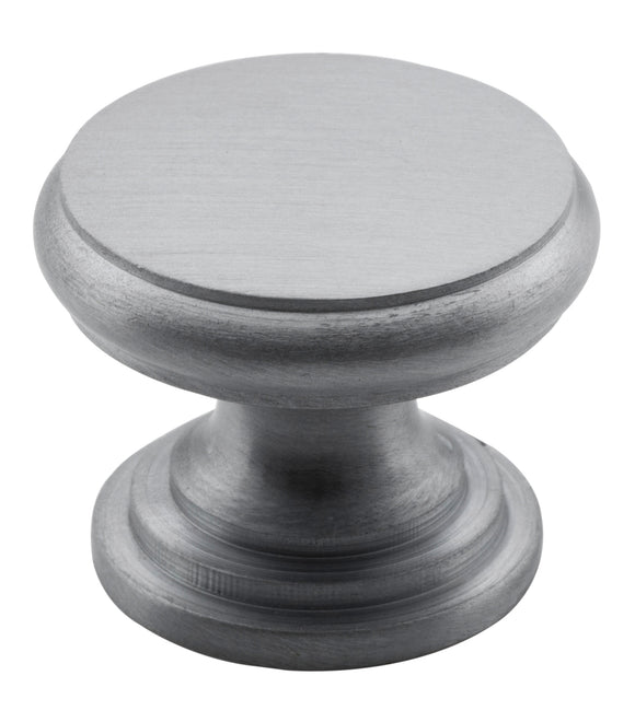 Cupboard Knob Flat Satin Chrome D25xP20mm