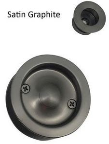 MILES NELSON CAVITY DOOR SLIDER PASSAGE SET ROUND WITH FINGER PULL VISUAL PACK  IN 3 COLOURS : BLACK ,SATIN CHROME ,SATIN GRAPHITE
