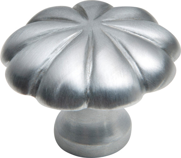 Cupboard Knob Fluted Satin Chrome D35xP26mm