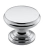 Cupboard Knob Flat Chrome Plated D32xP23mm