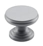 Cupboard Knob Flat Satin Chrome D32xP23mm