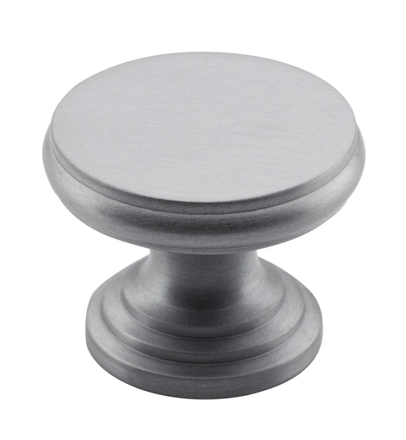 Cupboard Knob Flat Satin Chrome D32xP23mm