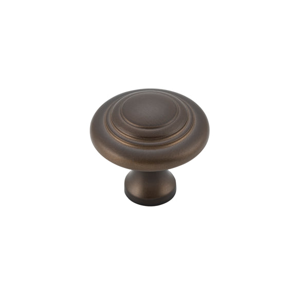 Cupboard Knob Domed Antique Brass D25xP24mm