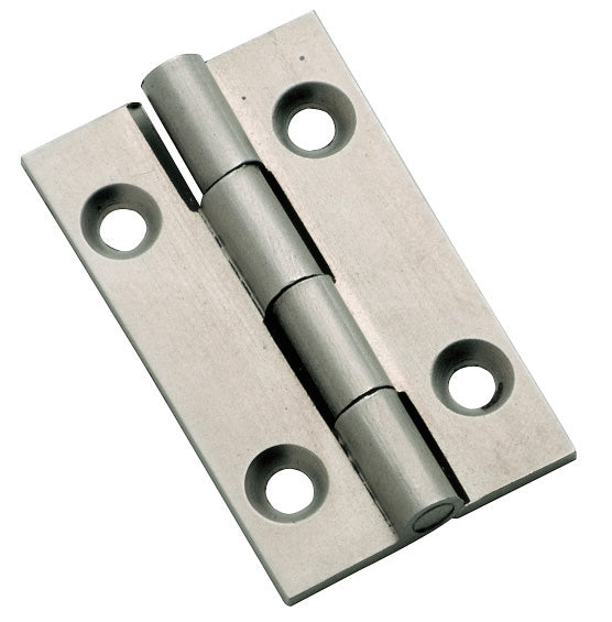 Cabinet Hinge Fixed Pin Satin Chrome H38xW22mm