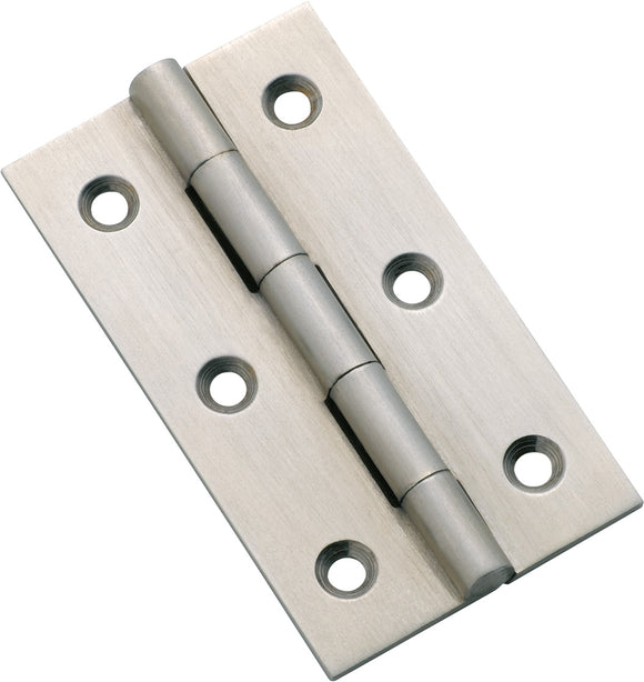 Cabinet Hinge Fixed Pin Satin Chrome H63xW35mm