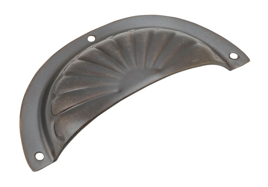 Drawer Pull Sheet Brass Fluted Antique Brass L97xH40mm