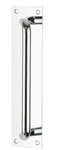 Drake & Wrigley 1466 Offset Handle On Plate Length 200mm In 6 Colours : Black ,Chrome ,Florentine Bronze ,Brass Plate ,Satin Chrome Plate ,Stainless Steel