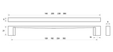 Kethy Eaton Handle C to C Polished Chrome Available in 2 Sizes : 128mm ,192mm