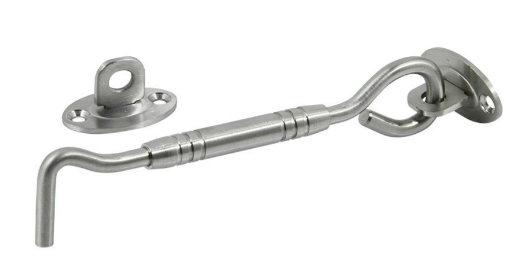 Jaeco Cabin Hook Round & Square 304 Stainless Steel Lengths In 2 Sizes : 150mm ,200mm Brushed Stainless Steel