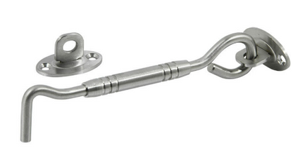 Jaeco Cabin Hook Round & Square 304 Stainless Steel Lengths In 2 Sizes : 150mm ,200mm Brushed Stainless Steel