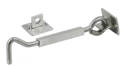 Jaeco Cabin Hook Round & Square 304 Stainless Steel Lengths In 2 Sizes : 150mm ,200mm Brushed Stainless Steel
