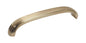 Cabinet Pull Handle Deco Curved Large Polished Brass L125xW20xP25mm