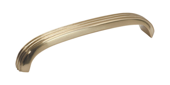 Cabinet Pull Handle Deco Curved Large Polished Brass L125xW20xP25mm