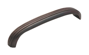 Cabinet Pull Handle Deco Curved Large Antique Copper L125xW20xP25mm