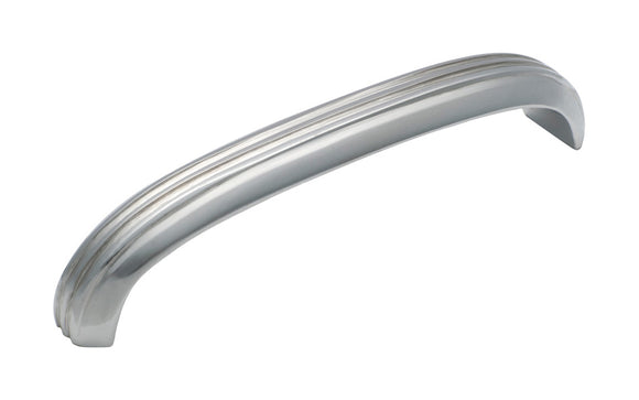 Cabinet Pull Handle Deco Curved Large Chrome Plated L125xW20xP25mm