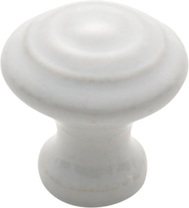 Cupboard Knob White Porcelain Domed D25xP27mm