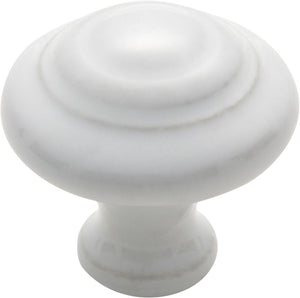 Cupboard Knob White Porcelain Domed D38xP37mm