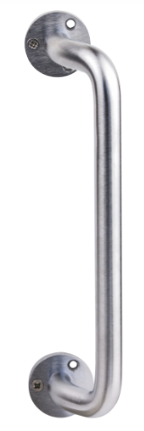 Drake & Wrigley 1467 Solid Offset 'D' Style Pull Handle Length 200mm In 6 Colours : Chrome ,Florentine Bronze ,Brass Plate ,Satin Chrome Plate ,Stainless Steel ,Black