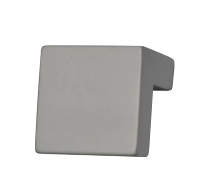 ELITE CARRADO SQUARE KNOB 16MM ( LENGTH: 25mm x HEIGHT : 21mm x WIDTH : 25mm ) BRUSHED NICKEL & MATT CHROME