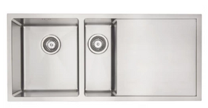 MERCER DV402R SALISBURY 1 & 1/4 DOUBLE BOWL WITH DRAINER ON THE RIGHT/LEFT