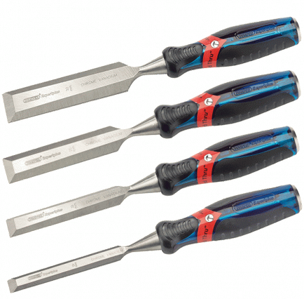 DRAPER-UK POUNDTHRU WOOD CHISEL SET OF 4.