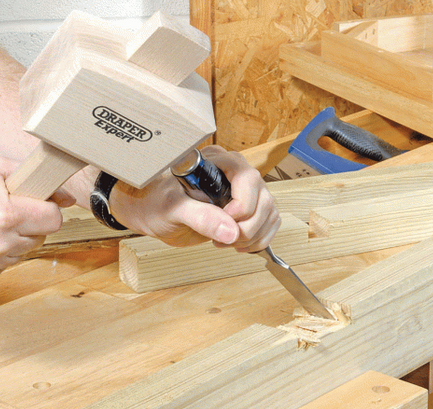 DRAPER-UK POUNDTHRU WOOD CHISEL AVAILABLE IN 9 SIZES : 6mm, 10mm, 13mm, 16mm, 19mm, 22mm, 25mm, 32mm, 38mm