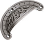 Drawer Pull Ornate Iron Polished Metal H40xL100mm