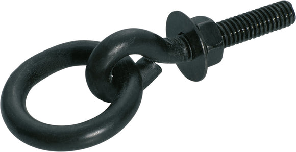 Cabinet Pull Handle Iron Bolt Ring Pull Matt Black D38mm