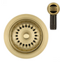 MERCER AURORA WASTE ROUND OVERFLOW  IN 4 COLOURS - GUN METAL, BLACK. COPPER, BRASS.