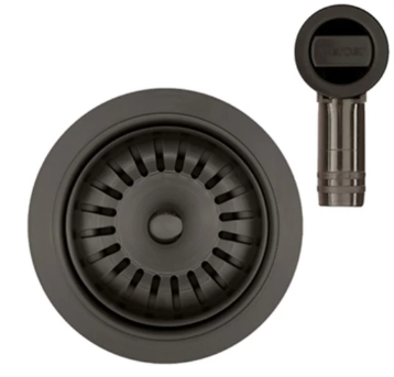 MERCER AURORA WASTE ROUND OVERFLOW  IN 4 COLOURS - GUN METAL, BLACK. COPPER, BRASS.