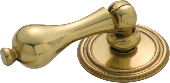 Cabinet Pull Handle Classic Teardrop Polished Brass BP32mm Drop 50mm