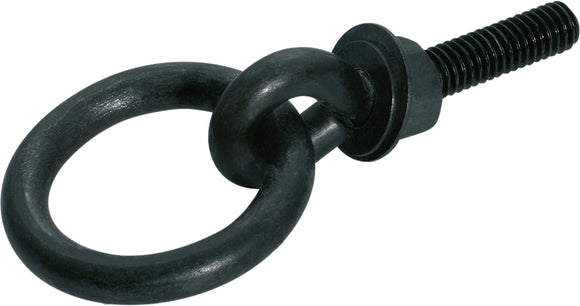 Cabinet Pull Handle Iron Bolt Ring Pull Matt Black D45mm