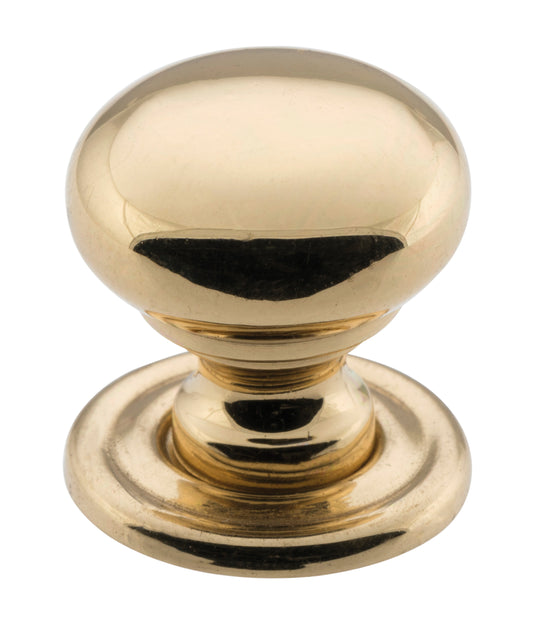 Cupboard Knob Classic Polished Brass D19xP20mm
