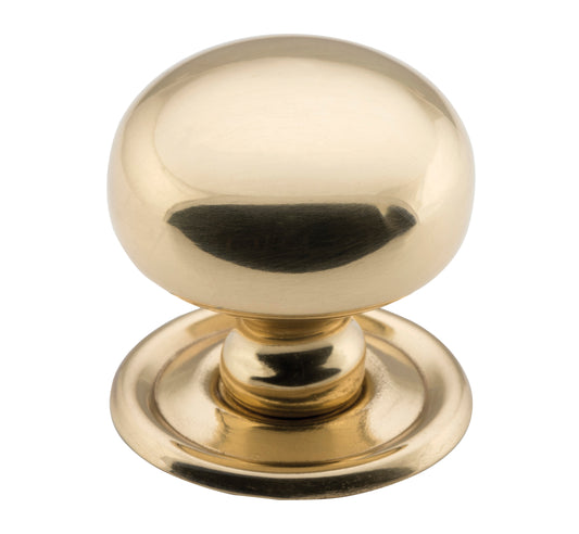 Cupboard Knob Classic Polished Brass D32xP33mm