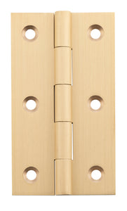 Hinge Fixed Pin Satin Brass H89xW50xT2.5mm