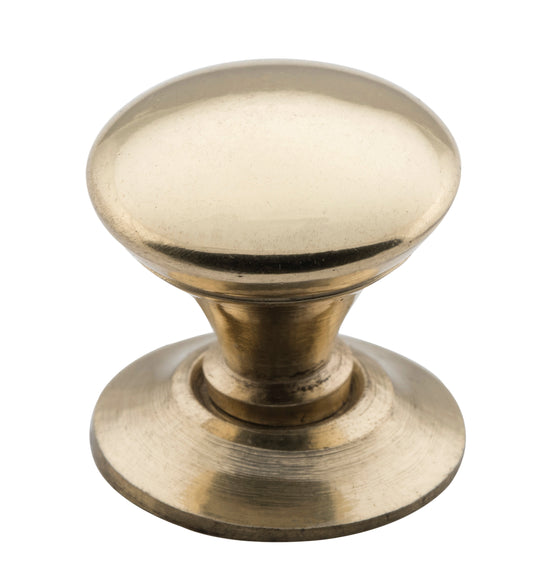 Cupboard Knob Sheet Brass Victorian Polished Brass D19xP21mm