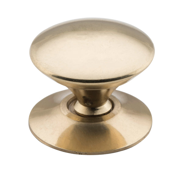 Cupboard Knob Sheet Brass Victorian Polished Brass D25xP22mm