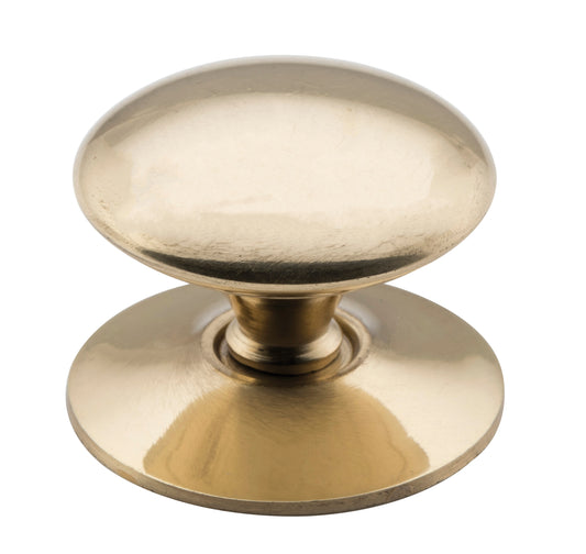 Cupboard Knob Sheet Brass Victorian Polished Brass D32xP26mm