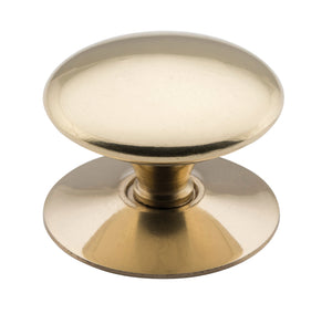 Cupboard Knob Sheet Brass Victorian Polished Brass D38xP29mm