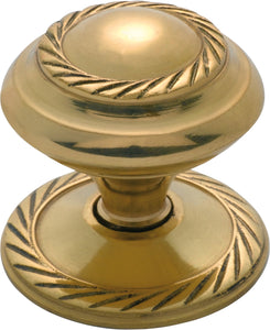 Cupboard Knob Sheet Brass Georgian Polished Brass D32xP27mm
