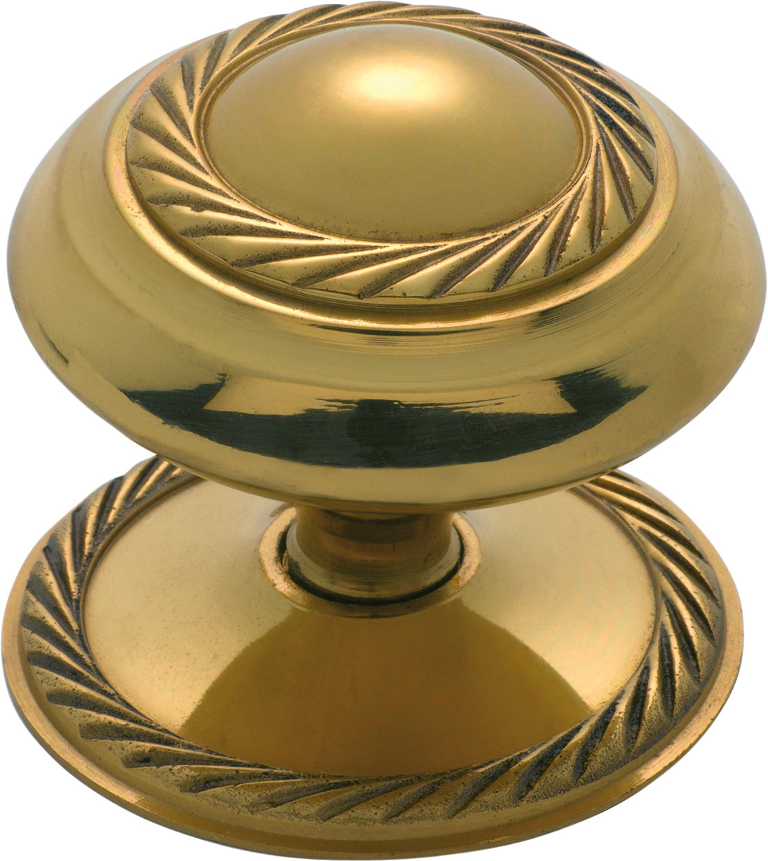 Cupboard Knob Sheet Brass Georgian Polished Brass D50xP38mm