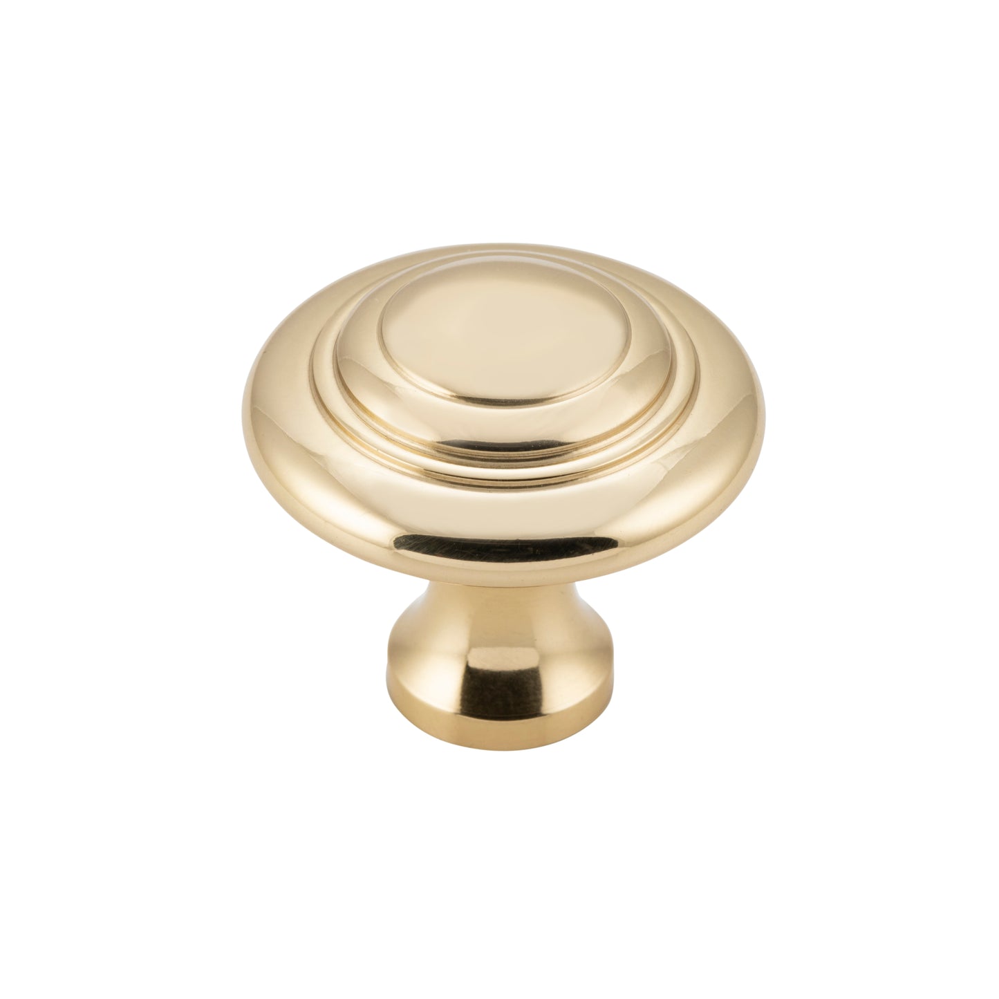Cupboard Knob Domed Polished Brass D32xP29mm