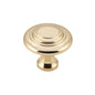 Cupboard Knob Domed Polished Brass D32xP29mm
