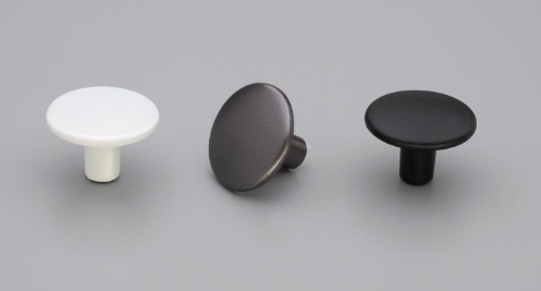 Kethy Round Knob 37mm Slight Textured Sheen Available in 3 Colours : Black Structured ,Super white ,Titanium
